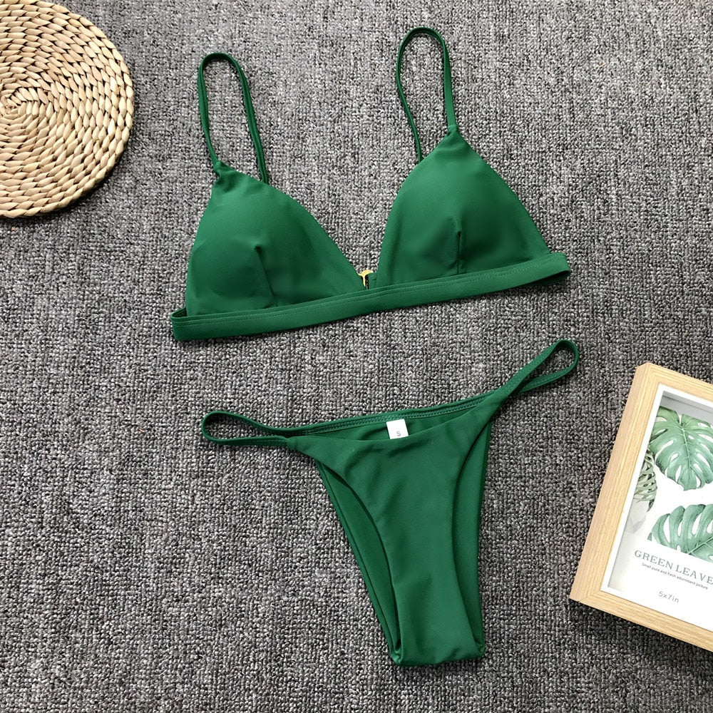 Push Up Halter Low Waist Swimwear: Flattering and Stylish Bathing Suit