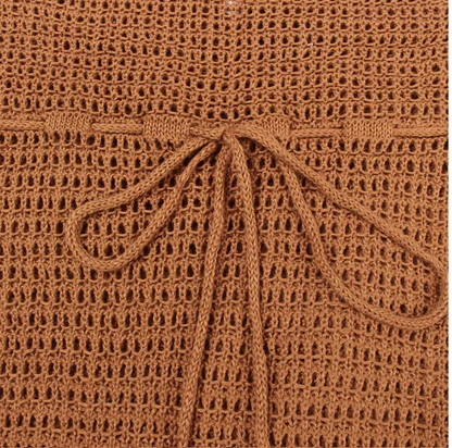 Green and Brown Summer Dress tie